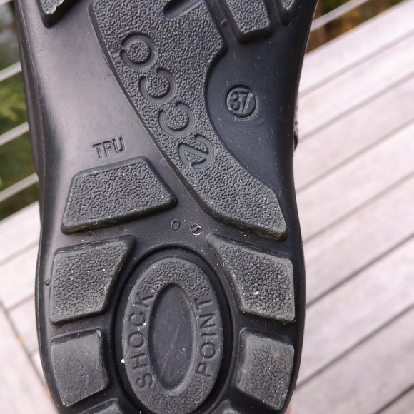 Ecco leather and fabric patterned winter boots - Picture 10 of 14